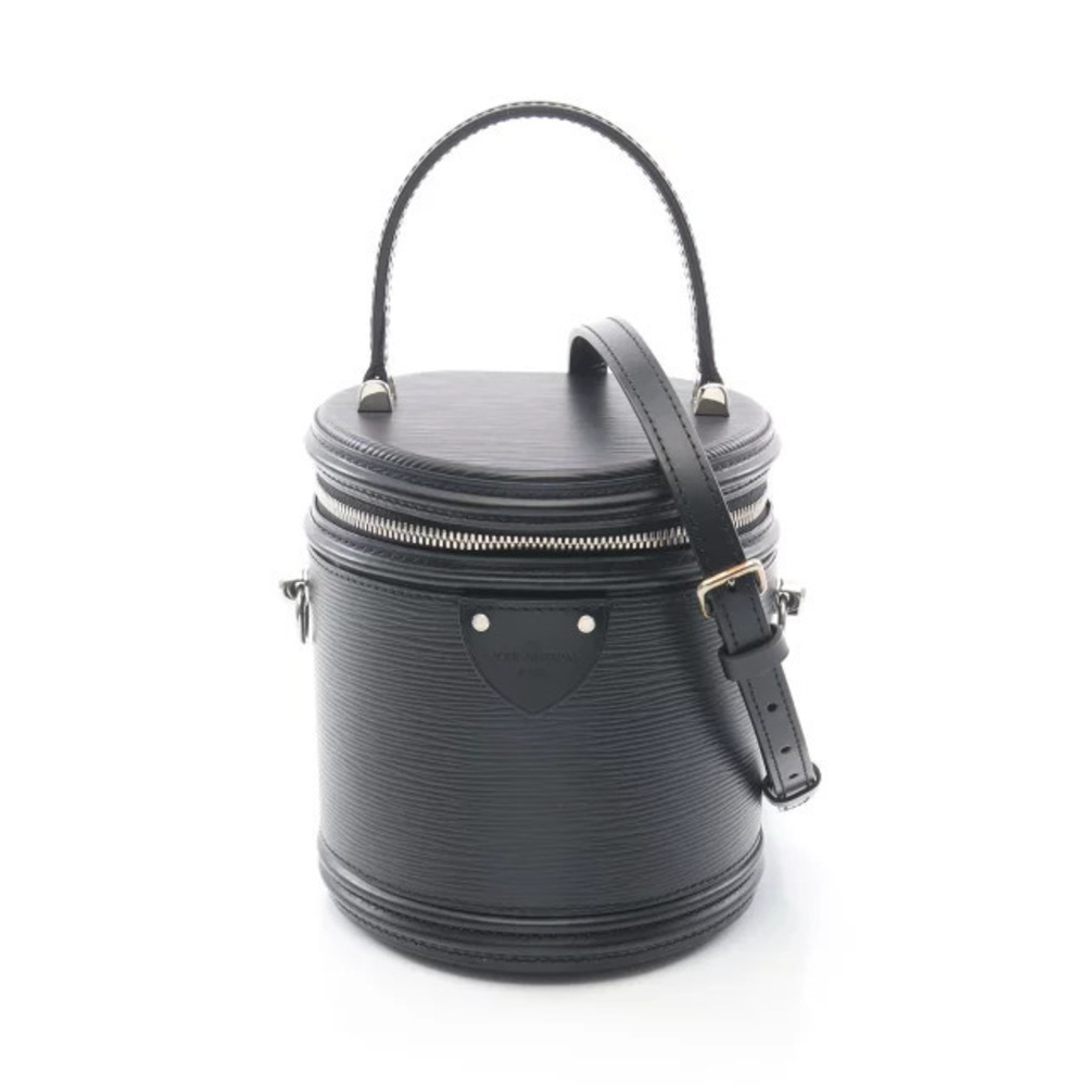 Louis Vuitton Cannes Handbag Leather Epi Black